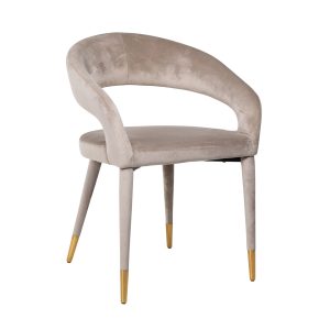 Eetkamerstoel Gia khaki velvet fire retardant Richmond Interiors