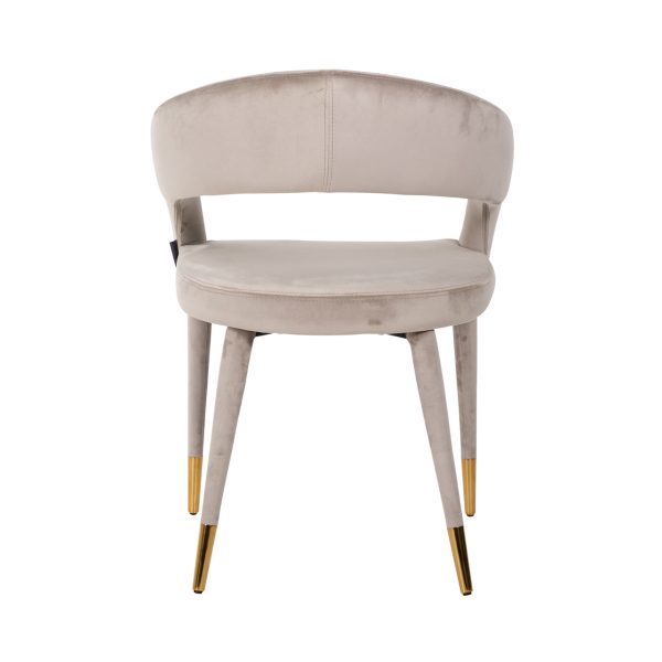 Eetkamerstoel Gia khaki velvet fire retardant Richmond Interiors - Afbeelding 3