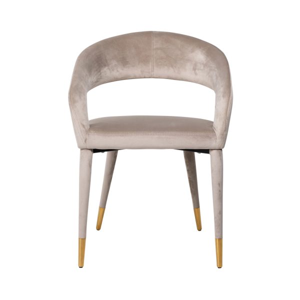 Eetkamerstoel Gia khaki velvet fire retardant Richmond Interiors - Afbeelding 4
