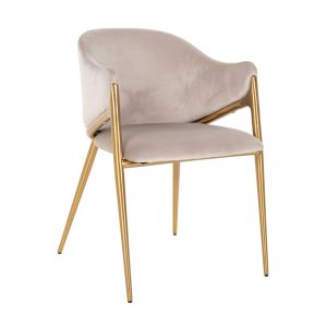 Eetkamerstoel Gwen khaki velvet fire retardant Richmond Interiors