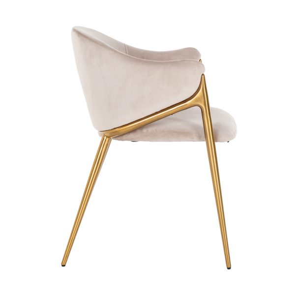Eetkamerstoel Gwen khaki velvet fire retardant Richmond Interiors - Afbeelding 2