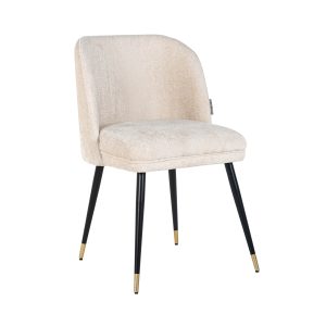Eetkamerstoel Alicia FR white chenille fire retardant Richmond Interiors