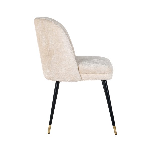 Eetkamerstoel Alicia FR white chenille fire retardant Richmond Interiors - Afbeelding 4