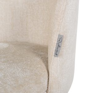Eetkamerstoel Alicia FR white chenille fire retardant Richmond Interiors