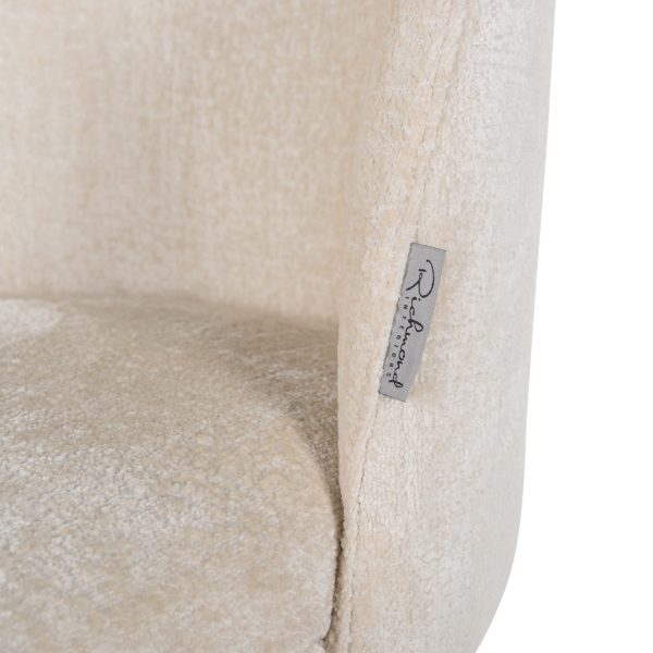 Eetkamerstoel Alicia FR white chenille fire retardant Richmond Interiors - Afbeelding 5