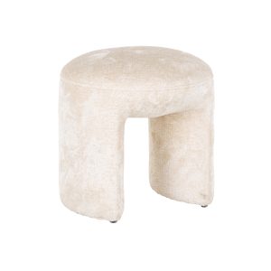 Poef & Voetenbank Fargo white chenille Richmond Interiors