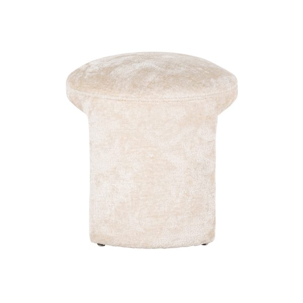Poef & Voetenbank Fargo white chenille Richmond Interiors - Afbeelding 2