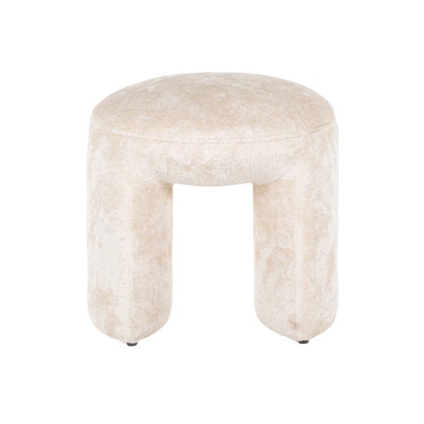 Poef & Voetenbank Fargo white chenille Richmond Interiors - Afbeelding 3