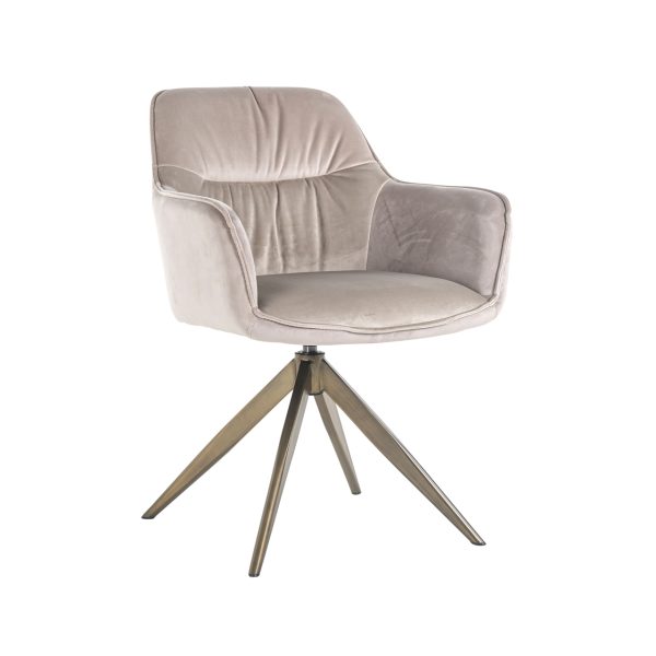 Eetkamerstoel Aline khaki velvet swivel fire retardant Richmond Interiors - Afbeelding 2