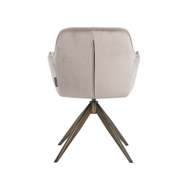 Eetkamerstoel Aline khaki velvet swivel fire retardant Richmond Interiors - Afbeelding 4