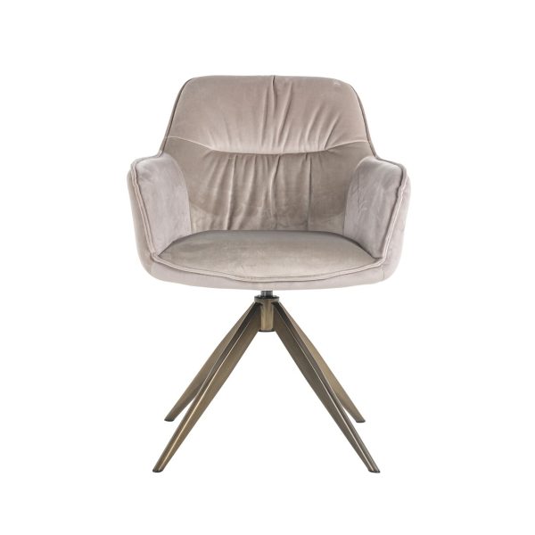 Eetkamerstoel Aline khaki velvet swivel fire retardant Richmond Interiors - Afbeelding 5