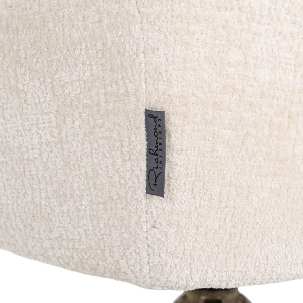 Eetkamerstoel Aline FR white chenille swivel fire retardant Richmond Interiors - Afbeelding 6