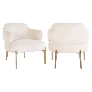 Lounge stoel Venus white chenille Richmond Interiors