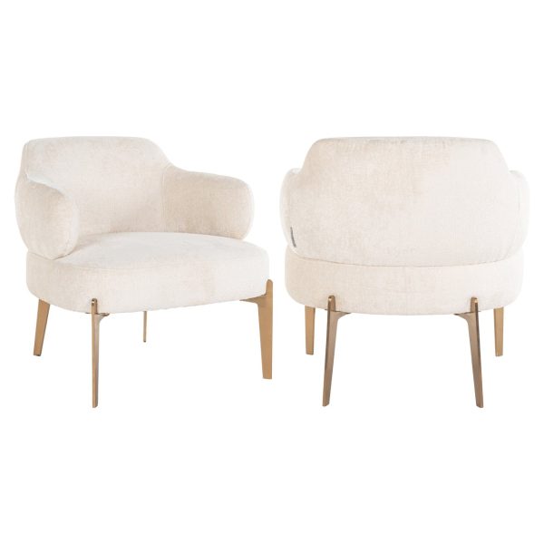 Lounge stoel Venus white chenille Richmond Interiors
