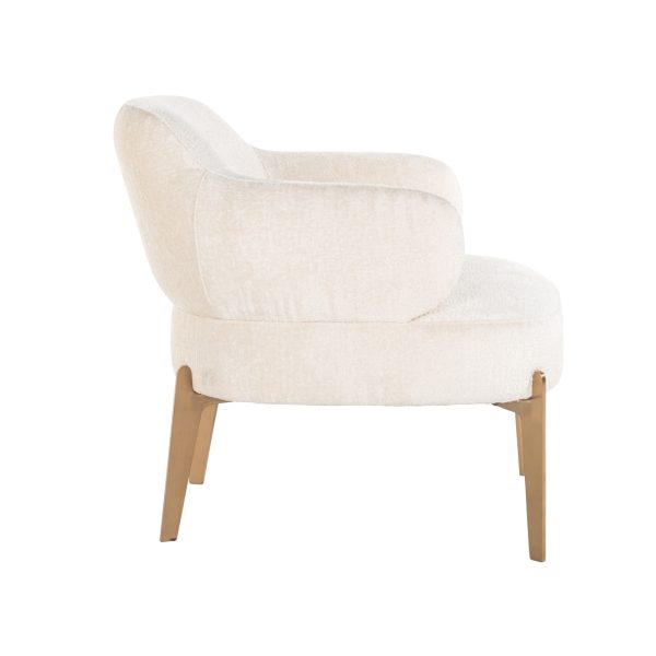 Lounge stoel Venus white chenille Richmond Interiors - Afbeelding 3