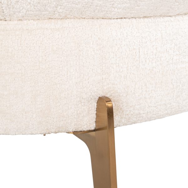 Lounge stoel Venus white chenille Richmond Interiors - Afbeelding 7