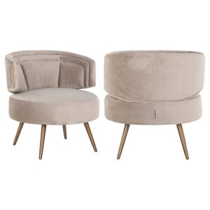 Lounge stoel Hazel khaki velvet fire retardant Richmond Interiors