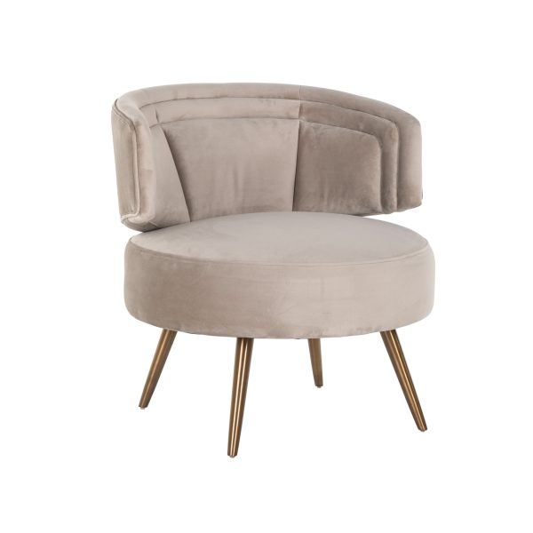 Lounge stoel Hazel khaki velvet fire retardant Richmond Interiors - Afbeelding 2