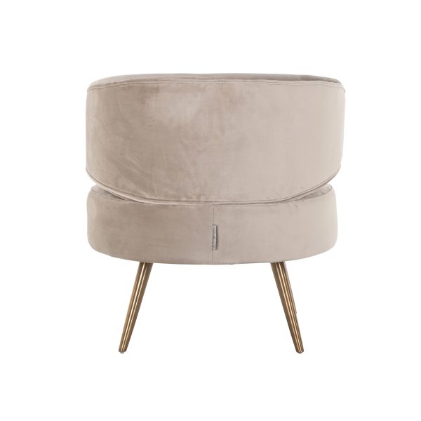 Lounge stoel Hazel khaki velvet fire retardant Richmond Interiors - Afbeelding 4