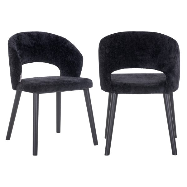 Eetkamerstoel Savoy black chenille Richmond Interiors