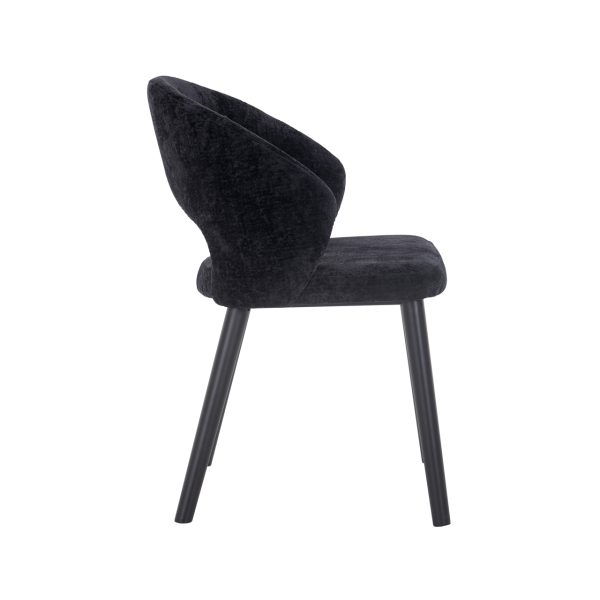 Eetkamerstoel Savoy black chenille Richmond Interiors - Afbeelding 3
