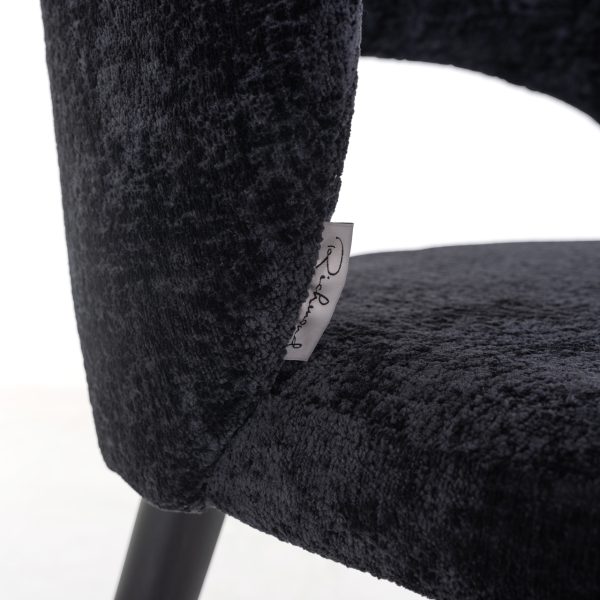 Eetkamerstoel Savoy black chenille Richmond Interiors - Afbeelding 6