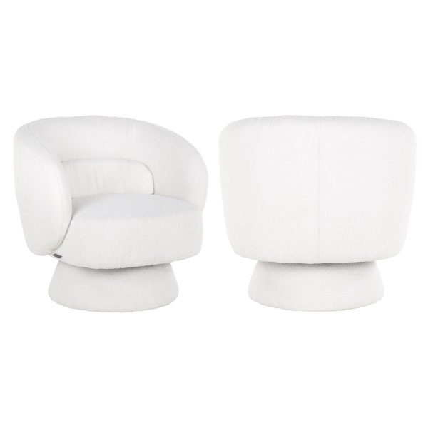 Lounge stoel Senna white furry Richmond Interiors