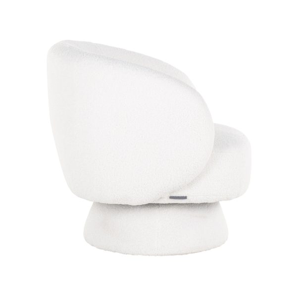 Lounge stoel Senna white furry Richmond Interiors - Afbeelding 3