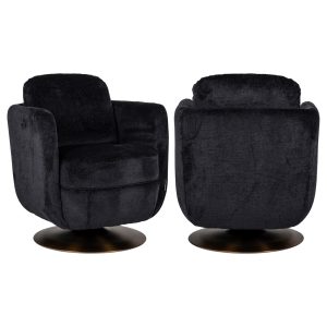 Lounge stoel Turner black chenille Richmond Interiors