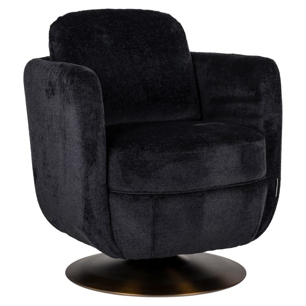 Lounge stoel Turner black chenille Richmond Interiors - Afbeelding 2