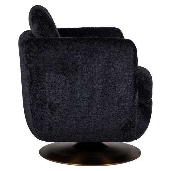 Lounge stoel Turner black chenille Richmond Interiors - Afbeelding 3