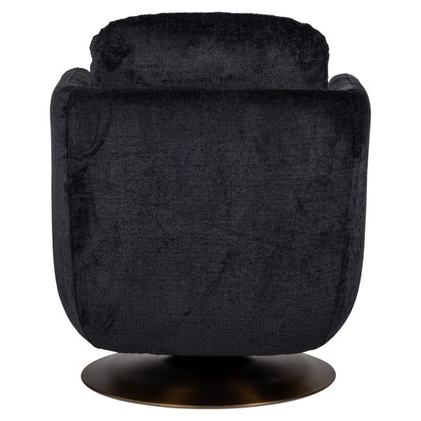Lounge stoel Turner black chenille Richmond Interiors - Afbeelding 4