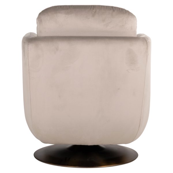 Lounge stoel Turner khaki velvet swivel fire retardant Richmond Interiors - Afbeelding 4