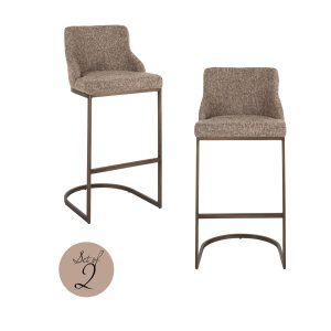 Barstoel Bolton brown tweed (Set of 2) Richmond Interiors