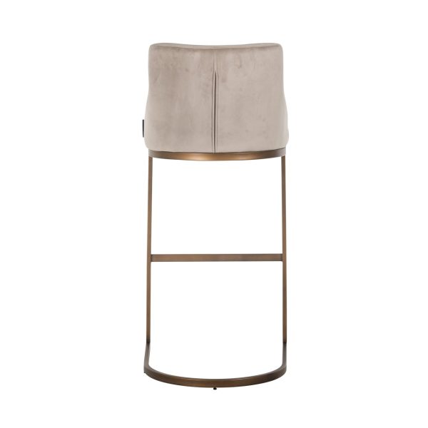 Barstoel Bolton khaki velvet brushed gold fire retardant (Set of 2) Richmond Interiors - Afbeelding 4