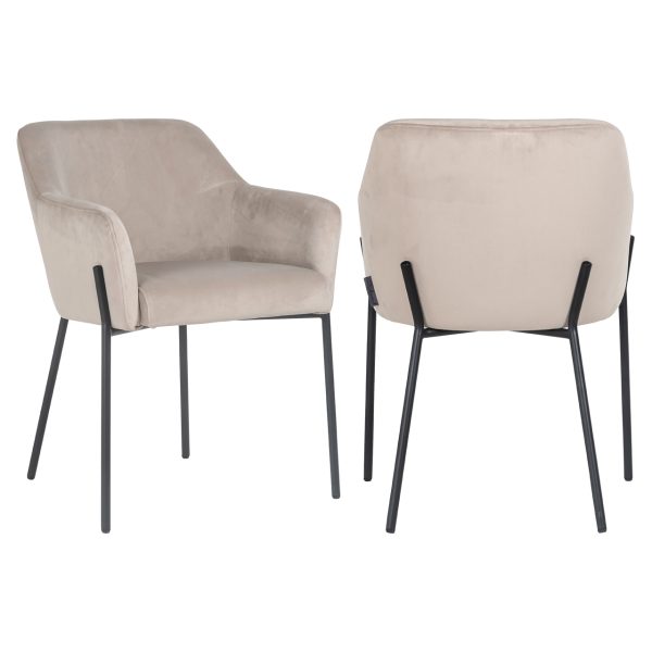 Eetkamerstoel Fay khaki velvet fire retardant Richmond Interiors