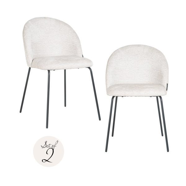 Eetkamerstoel Alyssa cream fusion (Set of 2) Richmond Interiors
