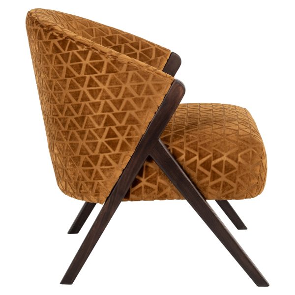 Lounge stoel Mia old gold triangle Richmond Interiors - Afbeelding 3