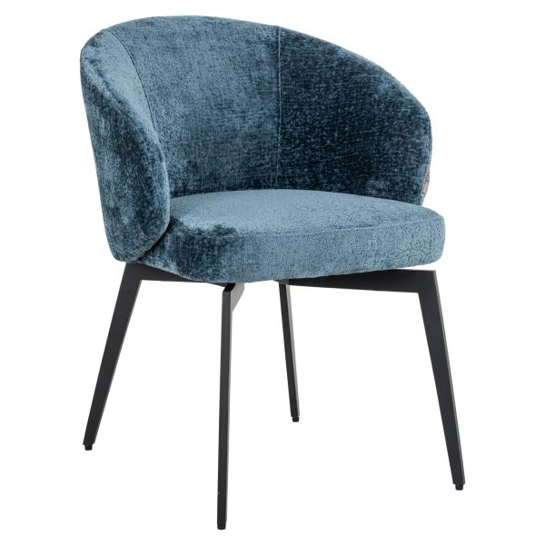 Eetkamerstoel Amphara blue chenille fire retardant Richmond Interiors - Afbeelding 2