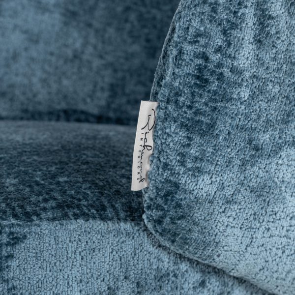 Eetkamerstoel Amphara blue chenille fire retardant Richmond Interiors - Afbeelding 6