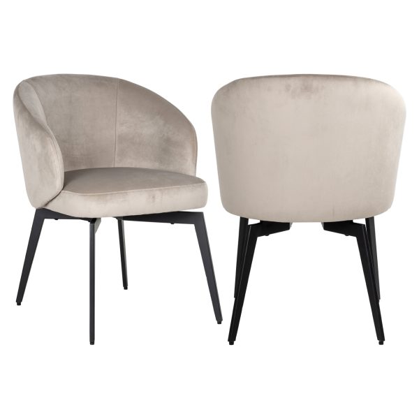 Eetkamerstoel Amphara khaki velvet fire retardant Richmond Interiors