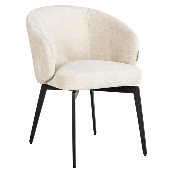 Eetkamerstoel Amphara FR white chenille fire retardant Richmond Interiors - Afbeelding 2