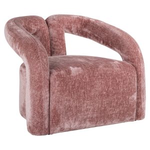Lounge stoel Dana rose chenille Richmond Interiors