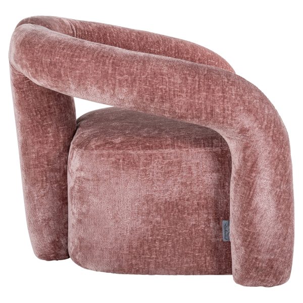 Lounge stoel Dana rose chenille Richmond Interiors - Afbeelding 2
