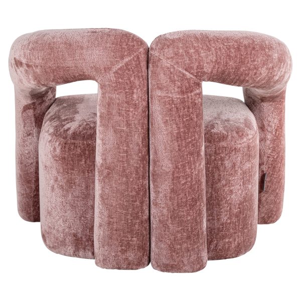 Lounge stoel Dana rose chenille Richmond Interiors - Afbeelding 3