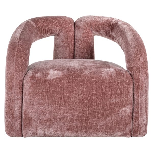 Lounge stoel Dana rose chenille Richmond Interiors - Afbeelding 4