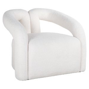 Lounge stoel Dana white furry Richmond Interiors