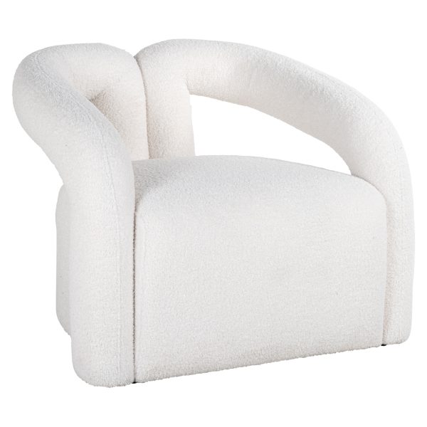 Lounge stoel Dana white furry Richmond Interiors