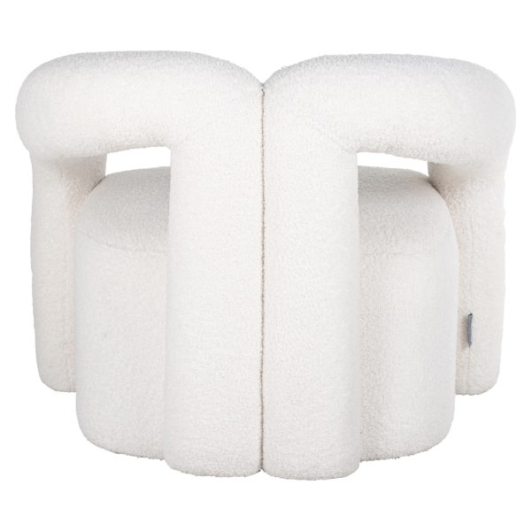 Lounge stoel Dana white furry Richmond Interiors - Afbeelding 3