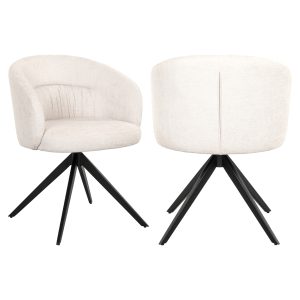 Eetkamerstoel Olivia ecru miami swivel Richmond Interiors